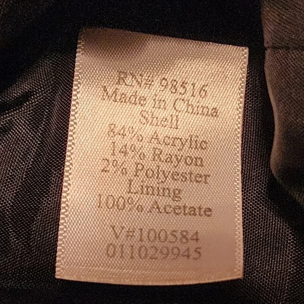 Coldwater Creek Women's Blazer Black with Gold Shimmer and White Size 4